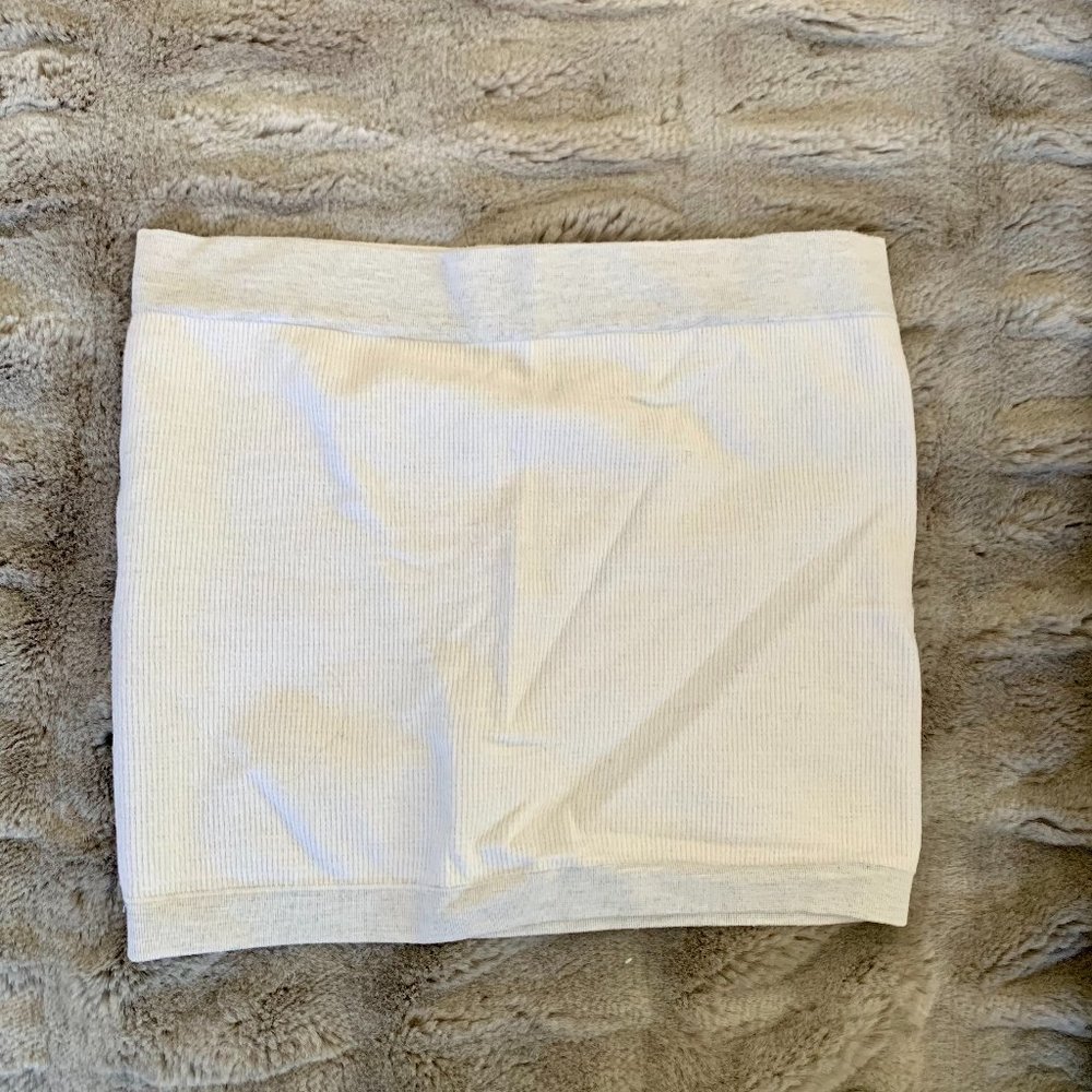 UO Out From Under White/Grey Tube Top